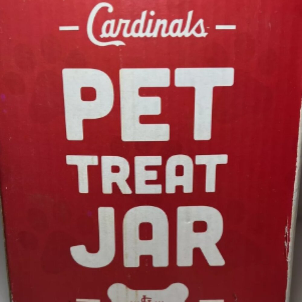 St. Louis Cardinals Purina Pet Treat Ceramic Jar Busch Stadium Giveaway NIB